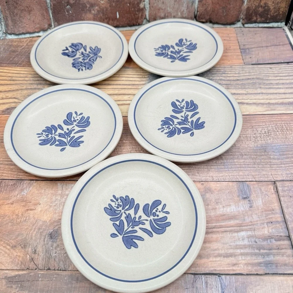 Pfaltzgraff Yorktowne Salad Dessert Plates Set Of 5 Vintage Farmhouse Country